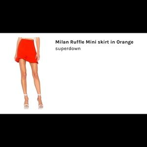Milan Ruffle Superdown XS red mini skirt!